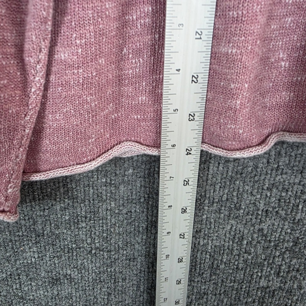 Eileen Fisher XL Organic Cotton Linen Slub Hooded Sweater Top Tunic Hoodie Knit - Picture 6 of 8
